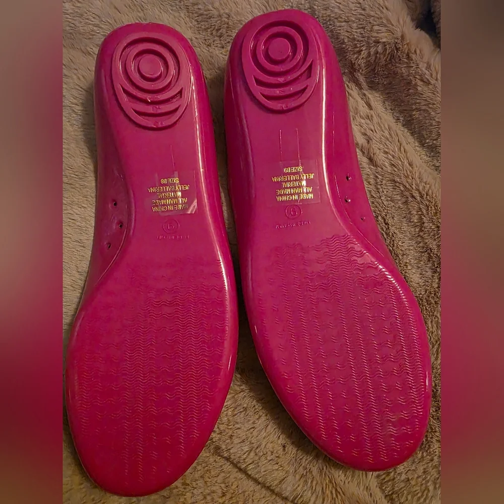 Kate Spade Pink Flats with Gold Accents